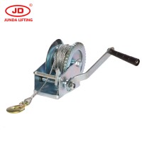 Small boat trailer manual hand winch